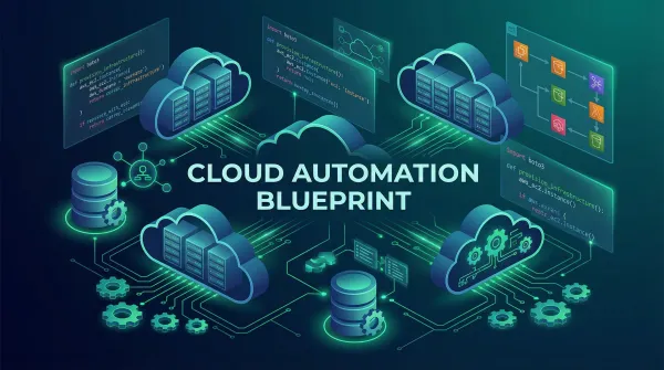 Python code snippet showing Boto3 AWS SDK automation with terminal window displaying EC2 instance management commands