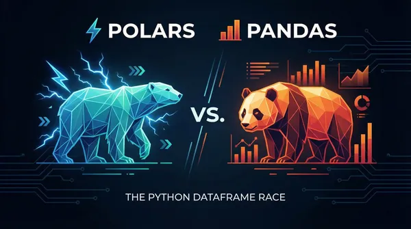 Polars vs Pandas performance comparison showing speed benchmarks